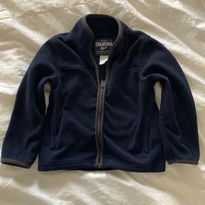 OshKosh B’Gosh 2T Navy Blue Zip front fleece jacket